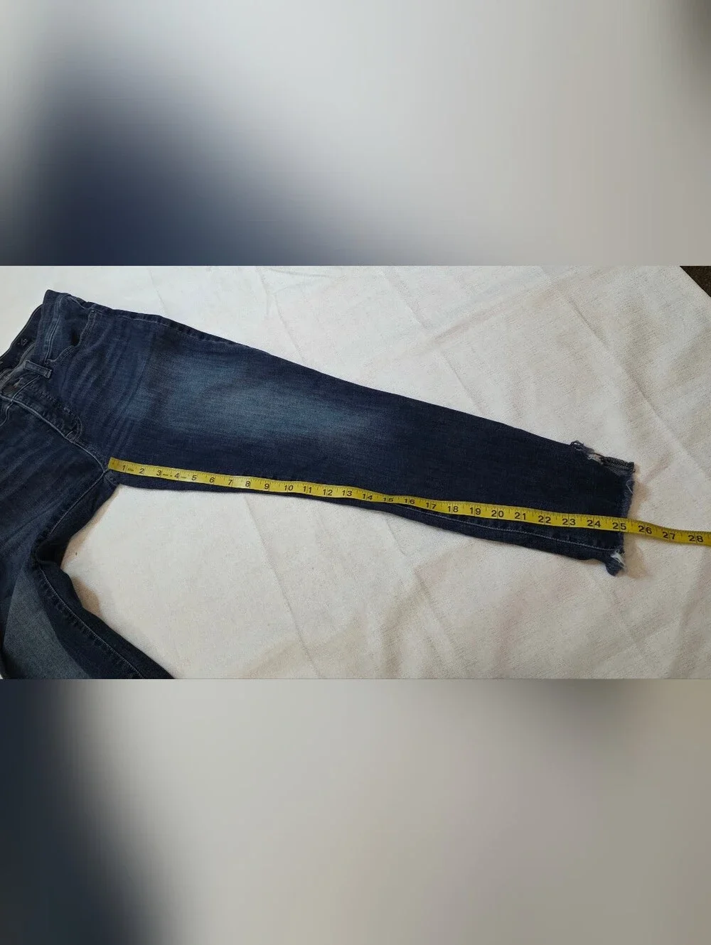 Lucky Brand Ava Skinny Ankle Jeans Raw Hem Stretch Size 6/28